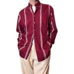 Camicia vintage vinaccia a righe