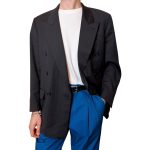 Blazer vintage doppio petto - grigio scuro
