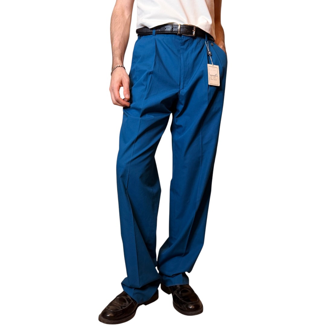IMG_8181 Pantalone sartoriale in cotone - blu