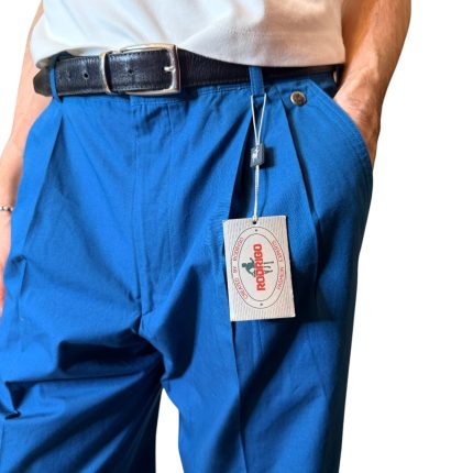 Pantalone sartoriale in cotone - blu