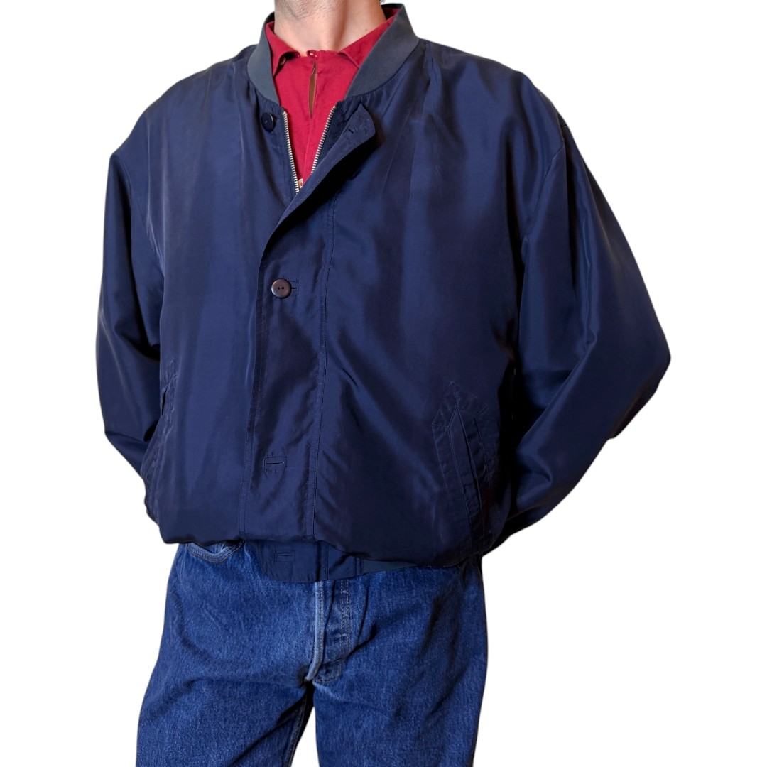 IMG_8212 Bomber vintage blu - 100% seta