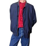 Bomber vintage blu - 100% seta