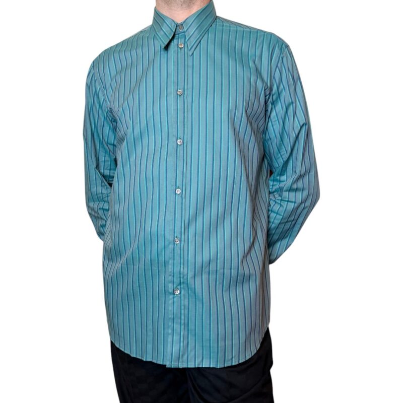Camicia vintage a righe - azzurra