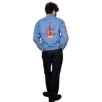 Giacca vintage in denim - con ricamo - immagine 5