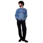 Giacca vintage in denim - con ricamo