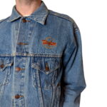 Giacca vintage in denim - con ricamo