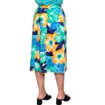 Gonna a fiori - azzurra e verde