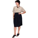 Gonna vintage nera - 100% seta