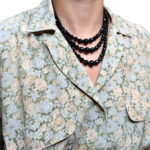 Collana vintage nera tripla