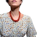 Collana vintage rossa