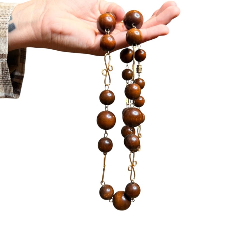 Collana vintage marrone