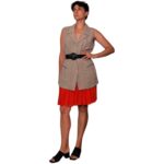 Gilet vintage grigio - lino e viscosa