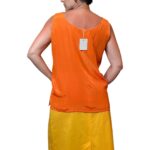 Top vintage arancione - 100% seta