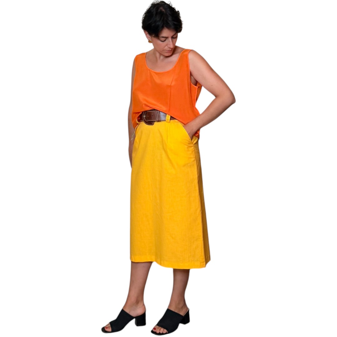 IMG_9296 Gonna vintage gialla - 100% cotone