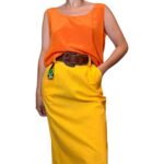 Gonna vintage gialla - 100% cotone