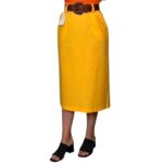 Gonna vintage gialla - 100% cotone