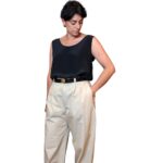 Pantalone sartoriale beige