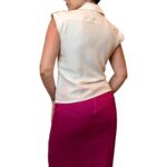 Gilet vintage bianco - 100% seta
