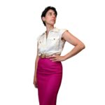 Gilet vintage bianco - 100% seta