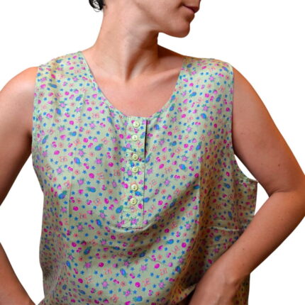 Top vintage fantasia - 100% seta