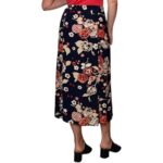 Gonna vintage blu a fiori - 100% viscosa