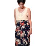Top vintage beige - 100% seta