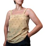 Top sartoriale fantasia - 100% seta
