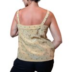 Top sartoriale fantasia - 100% seta
