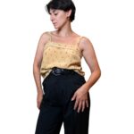 Top sartoriale fantasia - 100% seta
