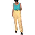 Top vintage azzurro - 100% seta