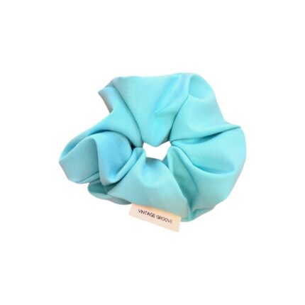 Vintage Groove Handmade - Scrunchie azzurro - 100% cotone