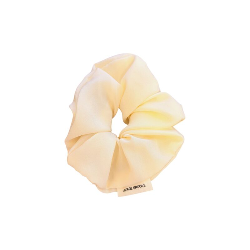 Vintage Groove Handmade - Scrunchie bianco panna - 100% seta