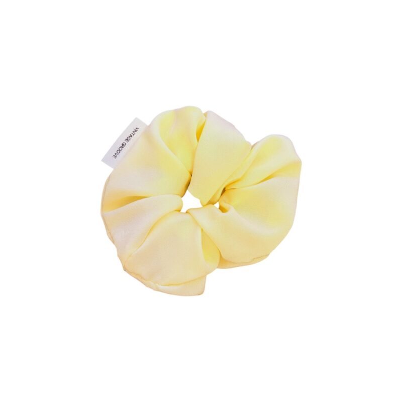 Vintage Groove Handmade - Scrunchie giallo pastello - 100% seta