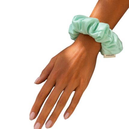 Vintage Groove Handmade - Scrunchie verde pastello - 100% seta