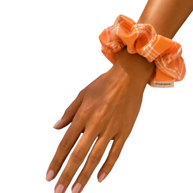 Vintage Groove Handmade - Scrunchie pesca - 100% seta