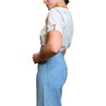 Top tirolese bianco corto - con pizzo