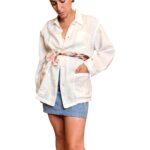 Camicia vintage bianca - 100% lino