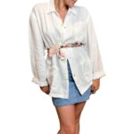 Camicia vintage bianca - 100% lino