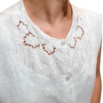 Camicia vintage bianca ricamata