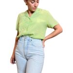 Camicia vintage a quadretti - 100% viscosa