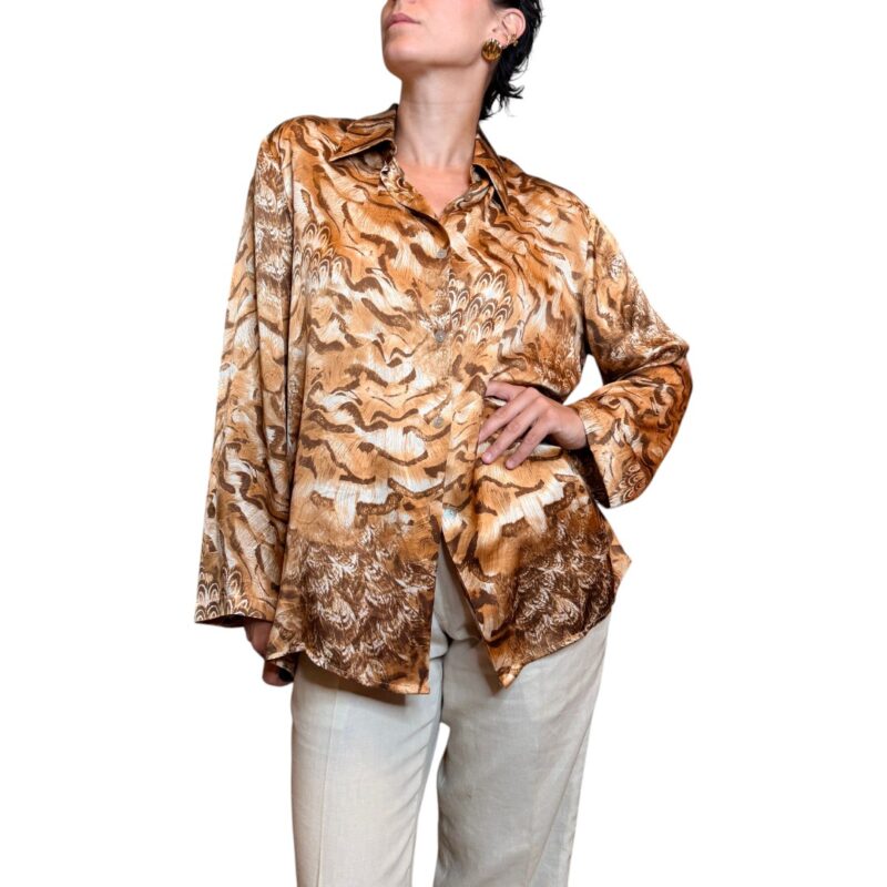 Camicia vintage maculata - 100% seta