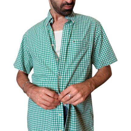 Tommy Hilfiger - Camicia vintage a quadretti verde