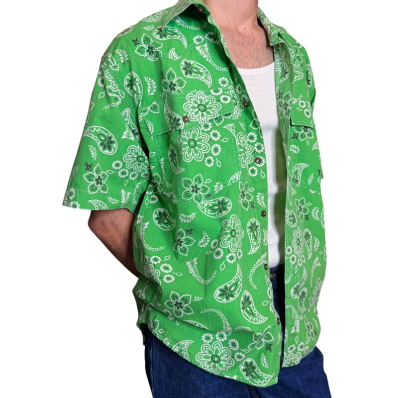 Camicia vintage bandana verde