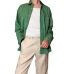Camicia vintage verde - 100% cotone