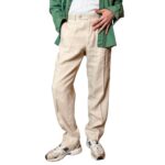Pantalone sartoriale beige - 100% lino