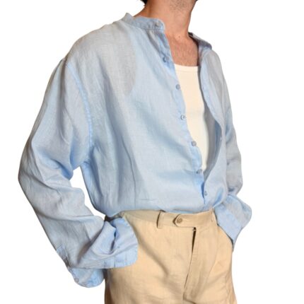 Camicia azzurra - 100% lino