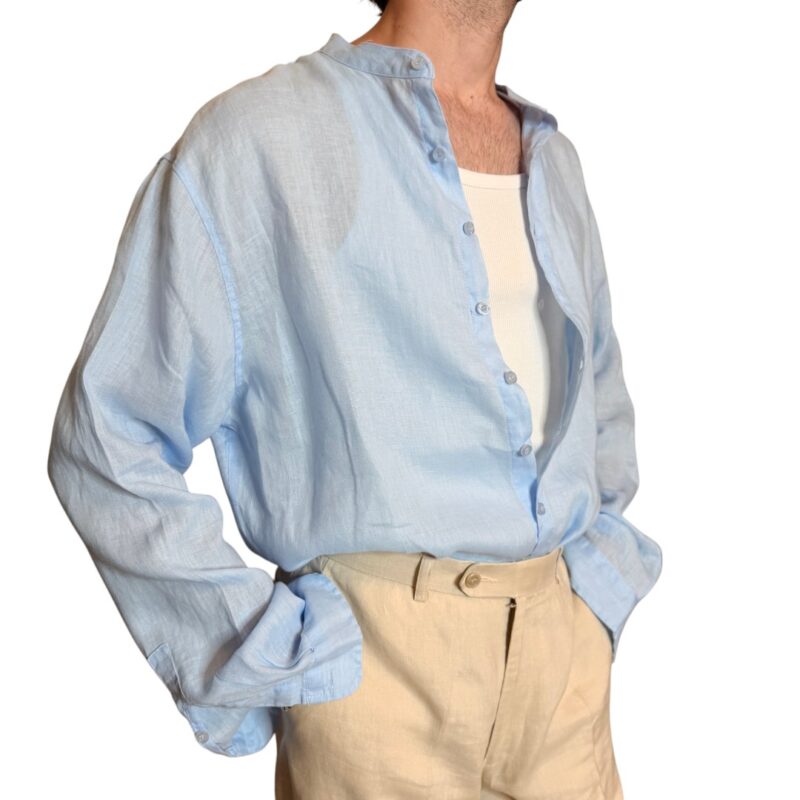 Camicia azzurra - 100% lino