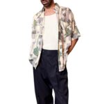 Camicia vintage fantasia foglie