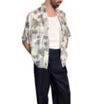 Camicia vintage fantasia foglie