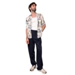 Camicia vintage fantasia foglie